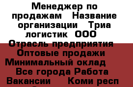 Менеджер по продажам › Название организации ­ Триа логистик, ООО › Отрасль предприятия ­ Оптовые продажи › Минимальный оклад ­ 1 - Все города Работа » Вакансии   . Коми респ.,Сыктывкар г.